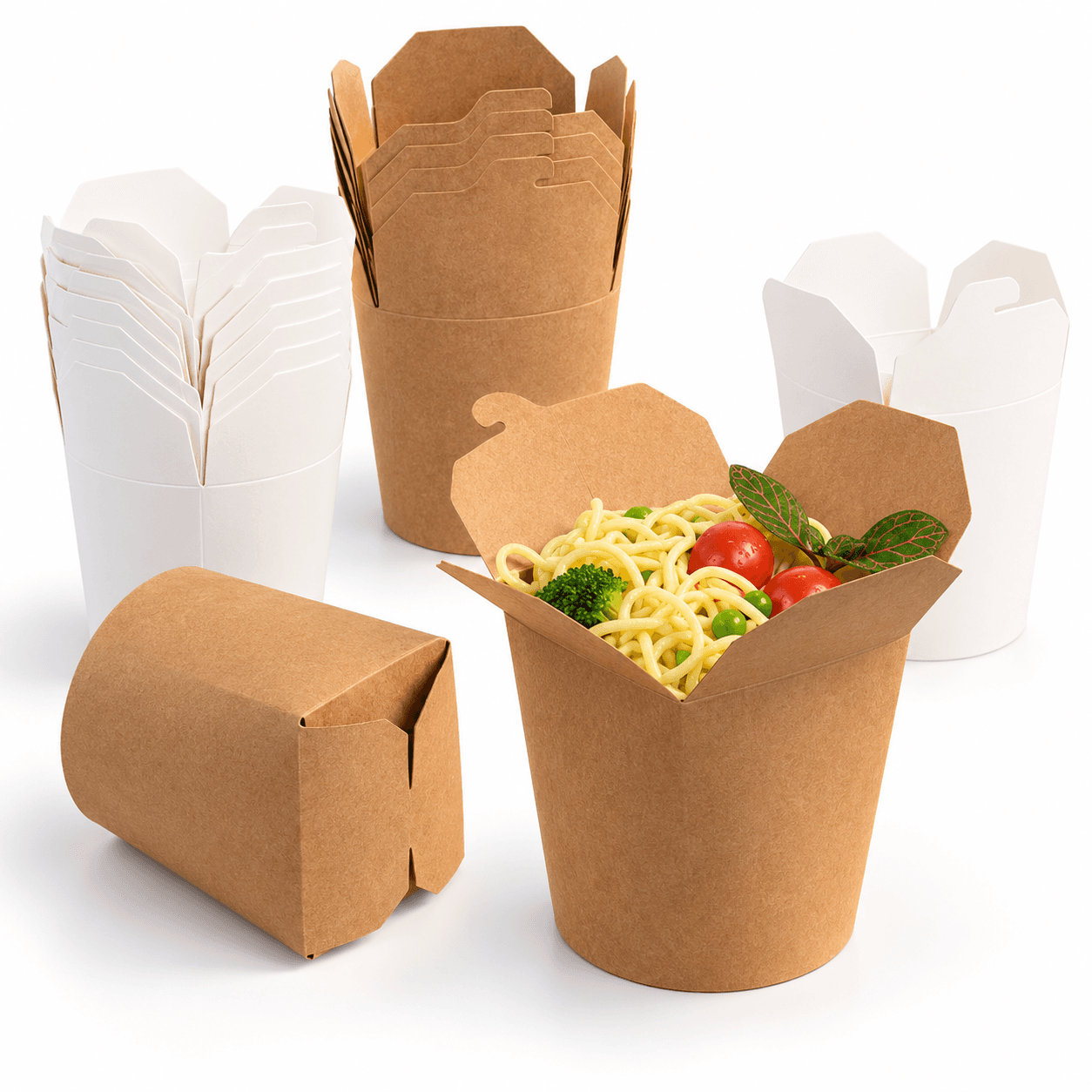Stacked Takeaway Noodle Boxes
